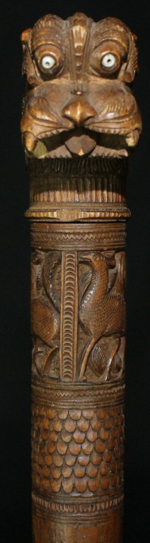 Cane, Burmese, Foo Dog Head, 19th c. (1 of 7)