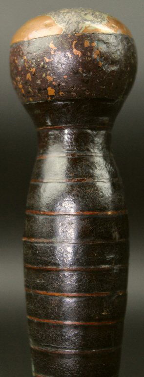Cane, Prisoner made , Segmented, Copper Top, C. 1900 (1 of 6)