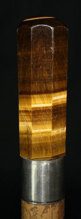 Cane, Tiger's Eye, Beech, Horn, C. 1900 (1 of 7)