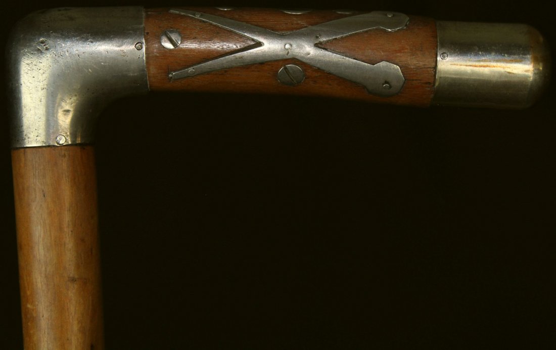 Cane, Barber's Fruitwood, 19th C. (1 of 6)