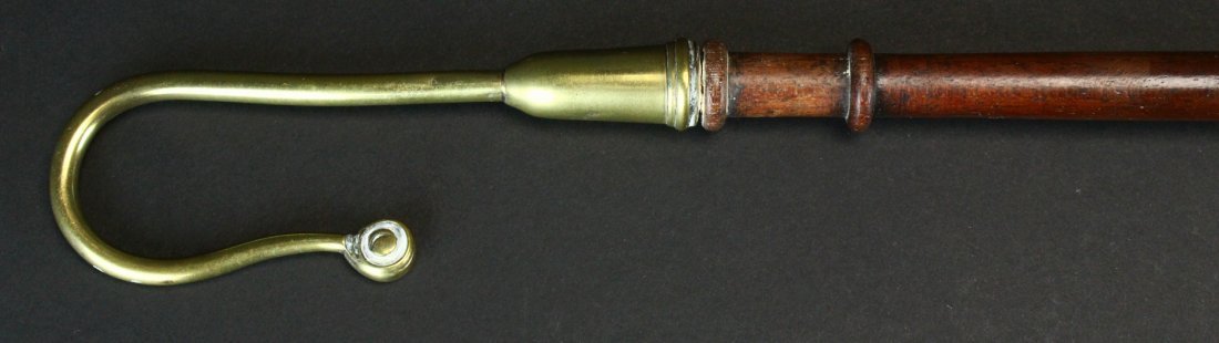 Chandelier Hook, Brass and Walnut, 19th C. (1 of 7)