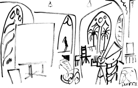 Pablo Picasso, Composition (Cramer 101), Carnet de la Californie, Limited Edition Collotype