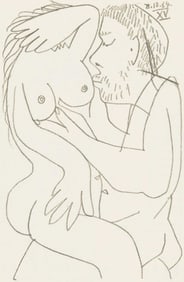 Pablo Picasso, 8.10.64. XV (Cramer 148), Le Goût du Bonheur, Limited Edition Mixed Media Lithograph
