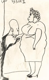 Pablo Picasso, 29.9.64. II (Cramer 148), Le Goût du Bonheur, Limited Edition Mixed Media Lithograph