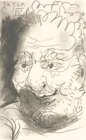 Pablo Picasso, 20.9.64. IV (Cramer 148), Le Goût du Bonheur, Limited Edition Mixed Media Lithograph