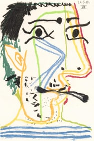 Pablo Picasso, 20.5.64. VI (Cramer 148), Le Goût du Bonheur, Limited Edition Mixed Media Lithograph