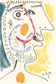 Pablo Picasso, 16.5.64. II (Cramer 148), Le Goût du Bonheur, Limited Edition Mixed Media Lithograph