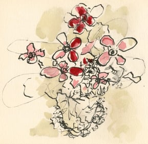 Georges Braque, Fleurs rouges, Georges Braque, Le Solitaire, XXe siècle, Limited Edition Lithograph