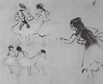 Edgar Degas, Sketch of Dancers, Limited Edition Lithograph