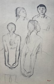 Edgar Degas, Four sketches of a small dancer, Ten Ballet Sketches, Limited Edition Lithograph
