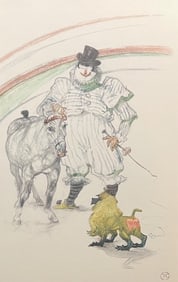 Henri de Toulouse-Lautrec, Clown Training a Horse and Monkey, Henri de Toulouse-Lautrec, At the