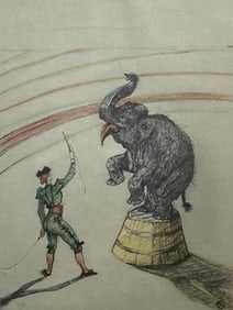 Henri de Toulouse-Lautrec, Performing Elephant, Henri de Toulouse-Lautrec, At the Circus, Limited