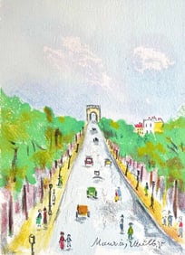 Maurice Utrillo, Arc de triomphe (Champs-Elysees), Paris Capitale, Limited Edition Lithograph