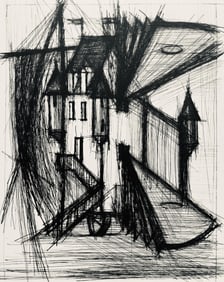 Bernard Buffet, Composition (Reinz 208-222), Voyages Fantastiques, Limited Edition Etching