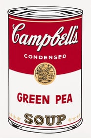 Andy Warhol, Campbell's Soup, Green Pea, Official Edition, Sunday B. Morning, Silkscreen