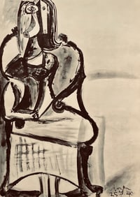 Pablo Picasso, Composition, Carnet de dessins de Picasso, Cahiers d'Art, Limited Edition Lithograph