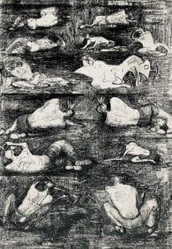 Henry Moore, Studies of Miners at Work, The Drawings of Henry Moore, Limited Edition Lithograph