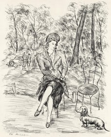 Luc-Albert Moreau, Jardins de Paris, A La gloire a Paris, Limited Edition Etching