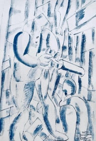 Fernand Leger, Les Foreurs, Dessins de Guerre 1915-16, Limited Edition Lithograph