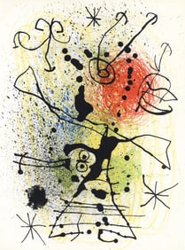 Joan Miro, Composition (Mourlot 457), Derriere le miroir, Limited Edition Lithograph