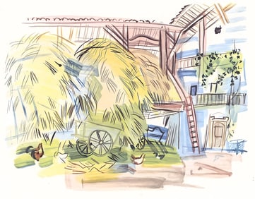 Raoul Dufy, La belle grange de Lestel, Vacances forcees