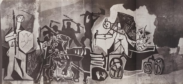 Pablo Picasso, Composition (Cramer 67; Bloch 748; Mourlot 245; Bloch, Books 66), La Guerre et la