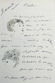 Edouard Manet, Composition, Edouard Manet, Letters with Aquarelles, Limited Edition Lithograph