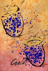 Dale Chihuly, Composition, Basket Series, Limited Edition Mixed Media Silkscreen