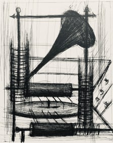 Bernard Buffet, Composition (Reinz 208-222), Voyages Fantastiques, Limited Edition Etching