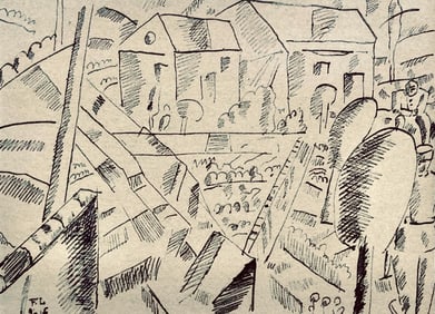 Fernand Leger, Paysage en Argonne, Dessins de Guerre 1915-16, Limited Edition Lithograph