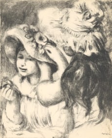 Pierre-Auguste Renoir, Le chapeau epingle, etat du noir, Les Lithographies de Renoir, Limited
