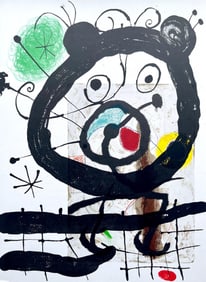 Joan Miro, Composition (Cramer 102; Mourlot 428-449), Derriere le miroir, Limited Edition Lithograph