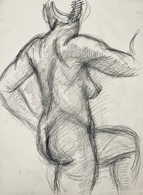 Ian Hornak, Renaissance Female Nude Figure Study, 1963, Original Drawing