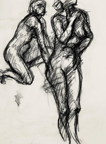 Ian Hornak, Renaissance Female Nude Figure Study, 1963, Original Drawing