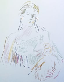 Oskar Kokoschka, Composition, Skizzenbuch der Italienischen Reise 1963, Limited Edition Lithograph