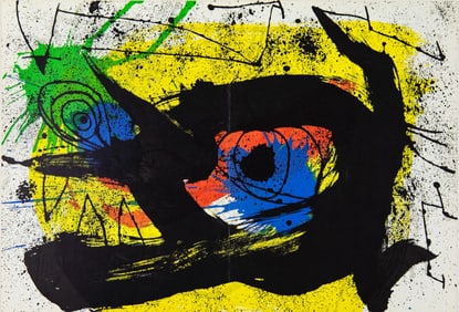 Joan Miro, Composition (Cramer 239; Mourlot 890), Derriere le miroir, Limited Edition Lithograph