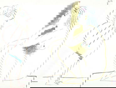 Pablo Picasso, Composition, La Comedie Humaine, Verve, Revue Artistique et Litteraire, Limited