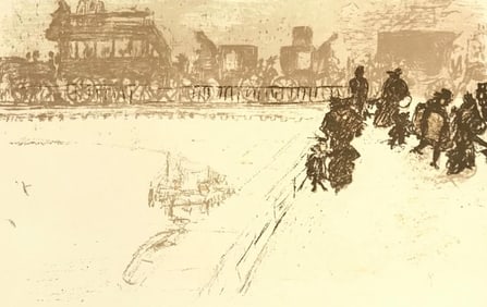 Pierre Bonnard, Le Pont des Arts, Bonnard Lithographe, Limited Edition Lithograph