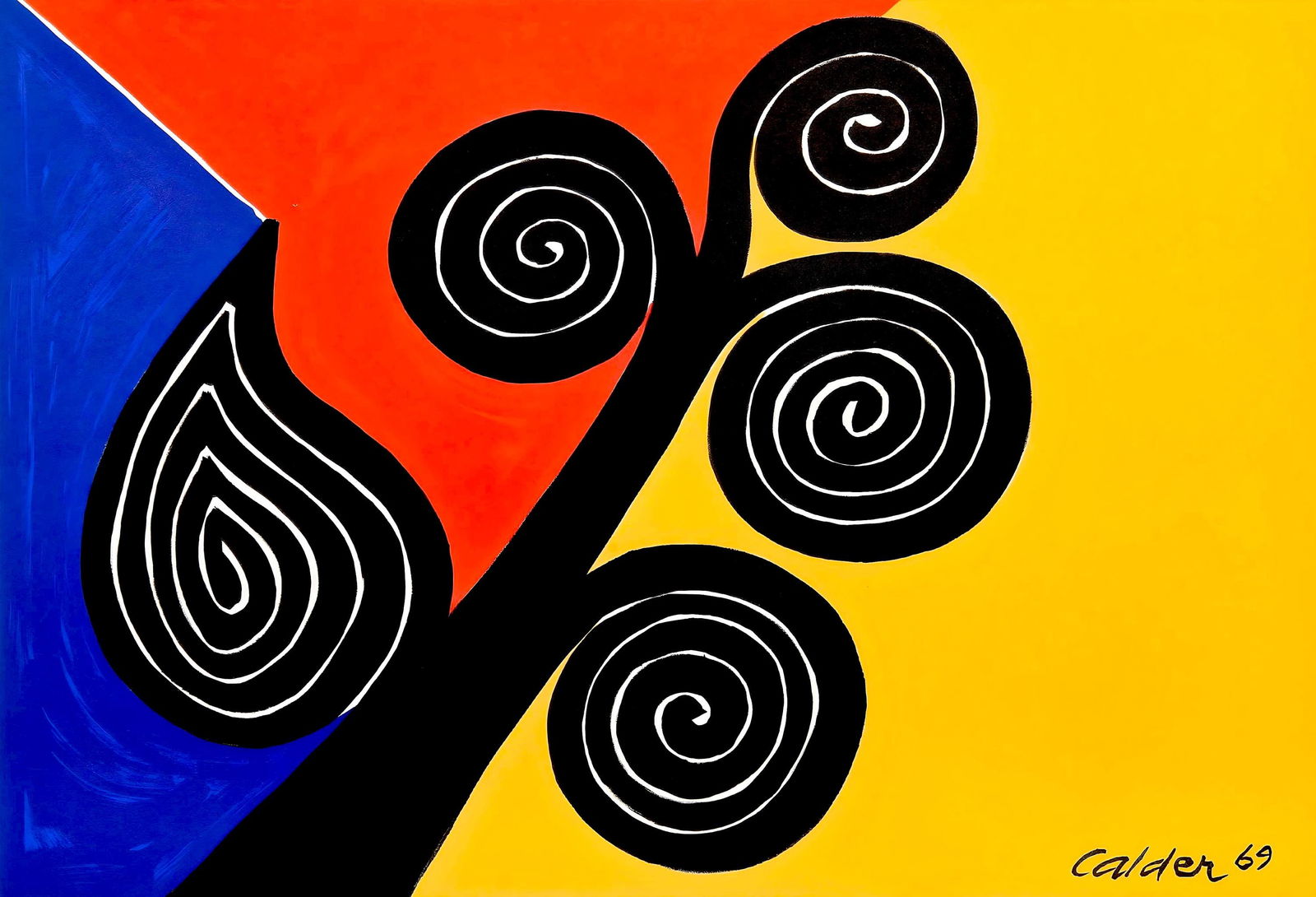 Alexander Calder, Autumn Harvest, The Collector's Guild Ltd., Limited Edition Lithograph: Lithograph on velin paper. Paper Size: 17 x 25 inches. Excellent condition. Inscription: Signed in the plate and unnumbered, as issued. Notes: Published by The Collector's Guild Ltd., New York in asso