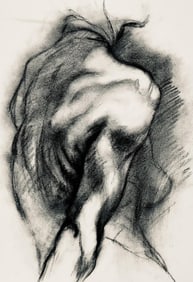 Ian Hornak, Renaissance Female Nude Figure Study, 1963, Original Drawing