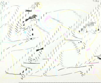 Pablo Picasso, Composition, La Comedie Humaine, Verve, Revue Artistique et Litteraire, Limited