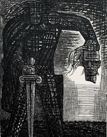 Marcel Gromaire, La Mort De Macbeth, Scene XXV, Shakespeare, Macbeth, Eaux-fortes de Gromaire,