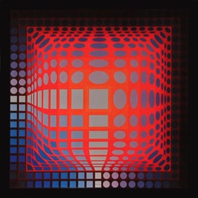 Victor Vasarely, Composition, Progressions I, Limited Edition Heliogravure