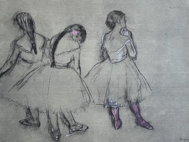 Edgar Degas, Three Dancers, Limited Edition Lithograph