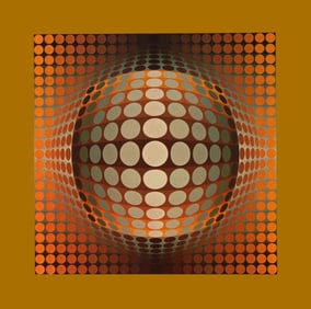 Victor Vasarely, Composition, Damier, Limited Edition Heliogravure