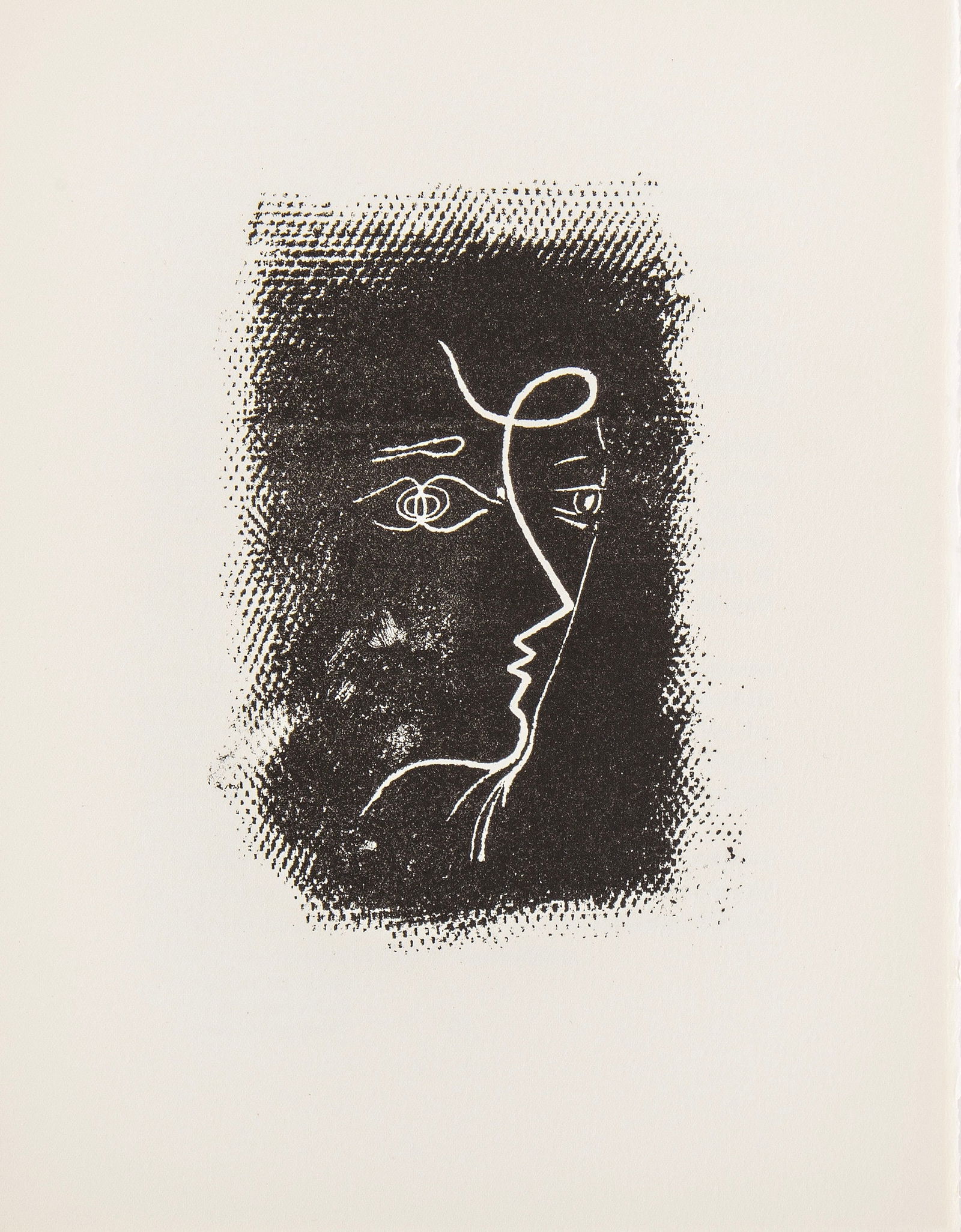 Georges Braque, Profil de femme (Mourlot 25), Souvenirs et portraits d'artistes, Limited Edition: Lithograph on velin d'Arches paper. Paper Size: 12.75 x 10 inches. Unsigned and unnumbered. Excellent condition. Notes: From the folio, Souvenirs et portraits d'artistes, 1972. Published by Fernand Mo