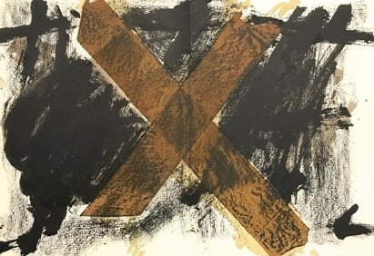 Antoni Tapies, Composition, Derriere le miroir, Limited Edition Lithograph