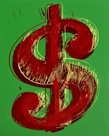 Andy Warhol, Dollar Sign, Green, Official Limited Edition, Sunday B. Morning, Silkscreen