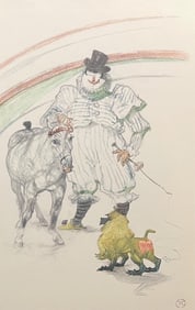 Henri de Toulouse-Lautrec, Clown Training a Horse and Monkey, Henri de Toulouse-Lautrec, At the