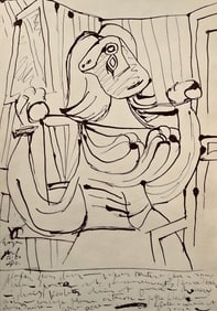 Pablo Picasso, Composition, Carnet de dessins de Picasso, Cahiers d'Art, Limited Edition Lithograph